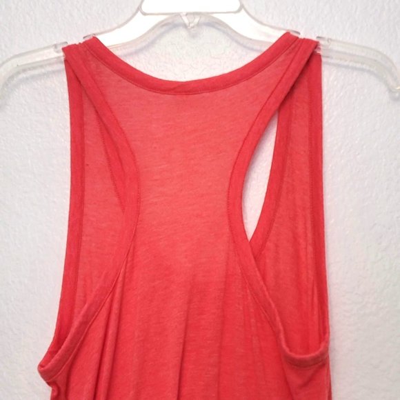 Soft Joie Coral Ruched Bottom Made in Peru Bodycon Tank Dress SZ Medium - Picture 6 of 12